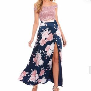 Two piece prom dress